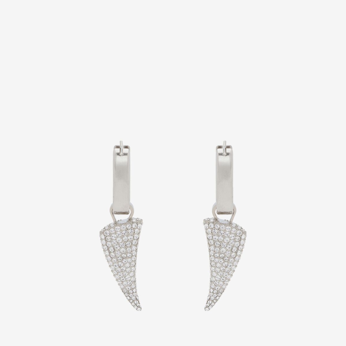 Alexander Mcqueen Tiger Claw Earrings In Palladium
