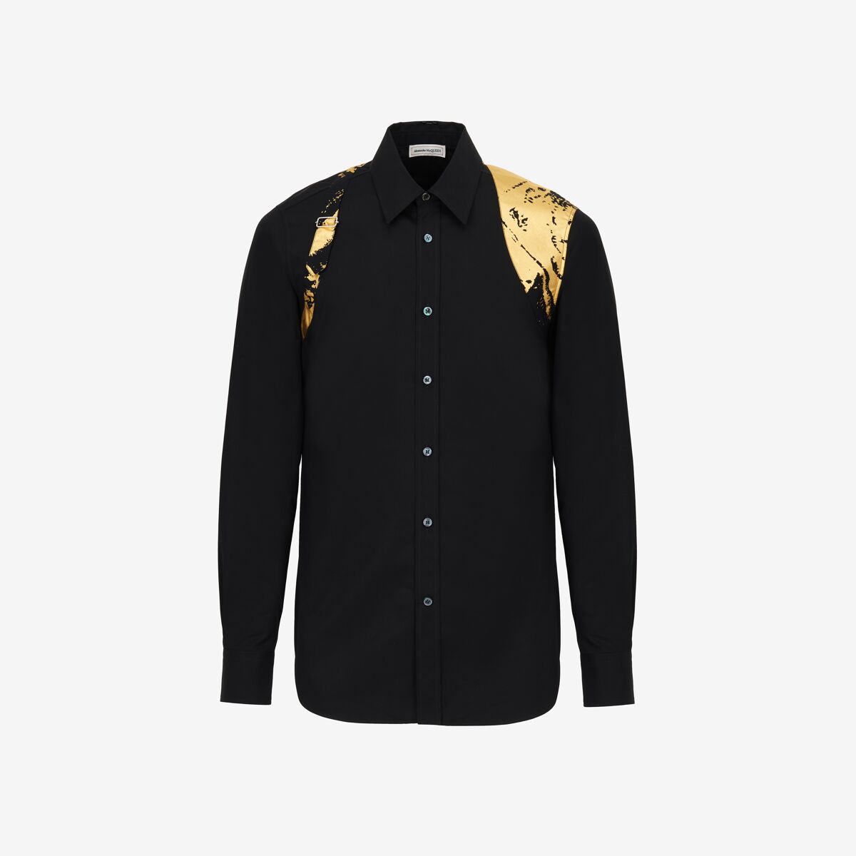 Shop Alexander Mcqueen Fold Harness Shirt In Black
