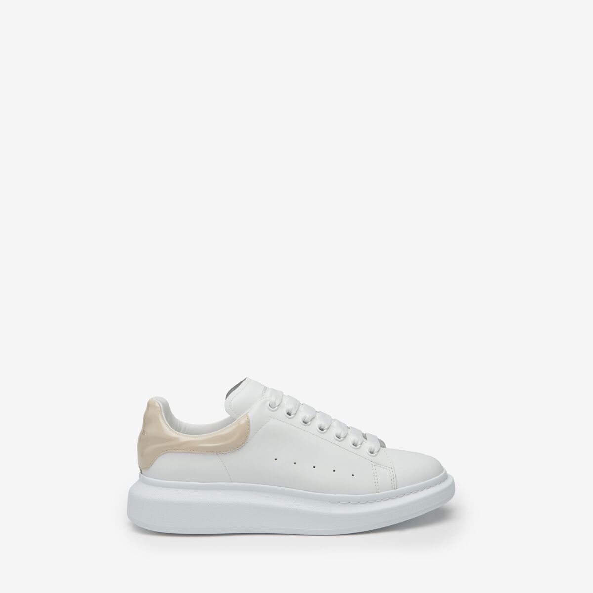 Shop Alexander Mcqueen Oversized Sneaker In White/oyster