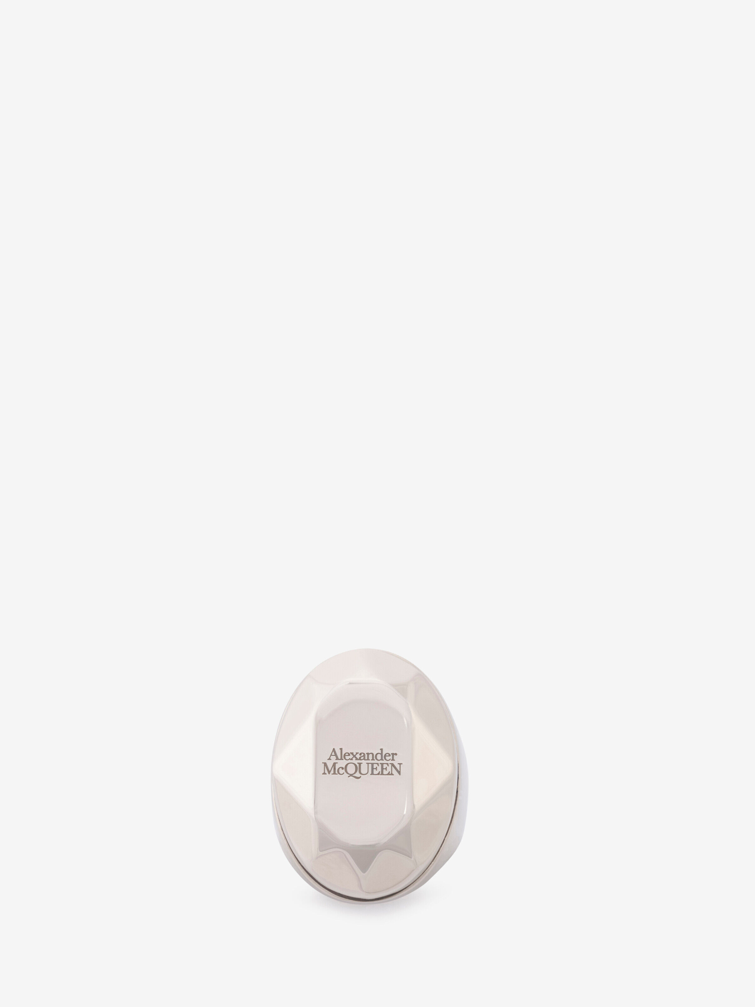Alexander McQueen - Bague The Faceted Stone - Homme - Argent - 55.5 (Laiton)