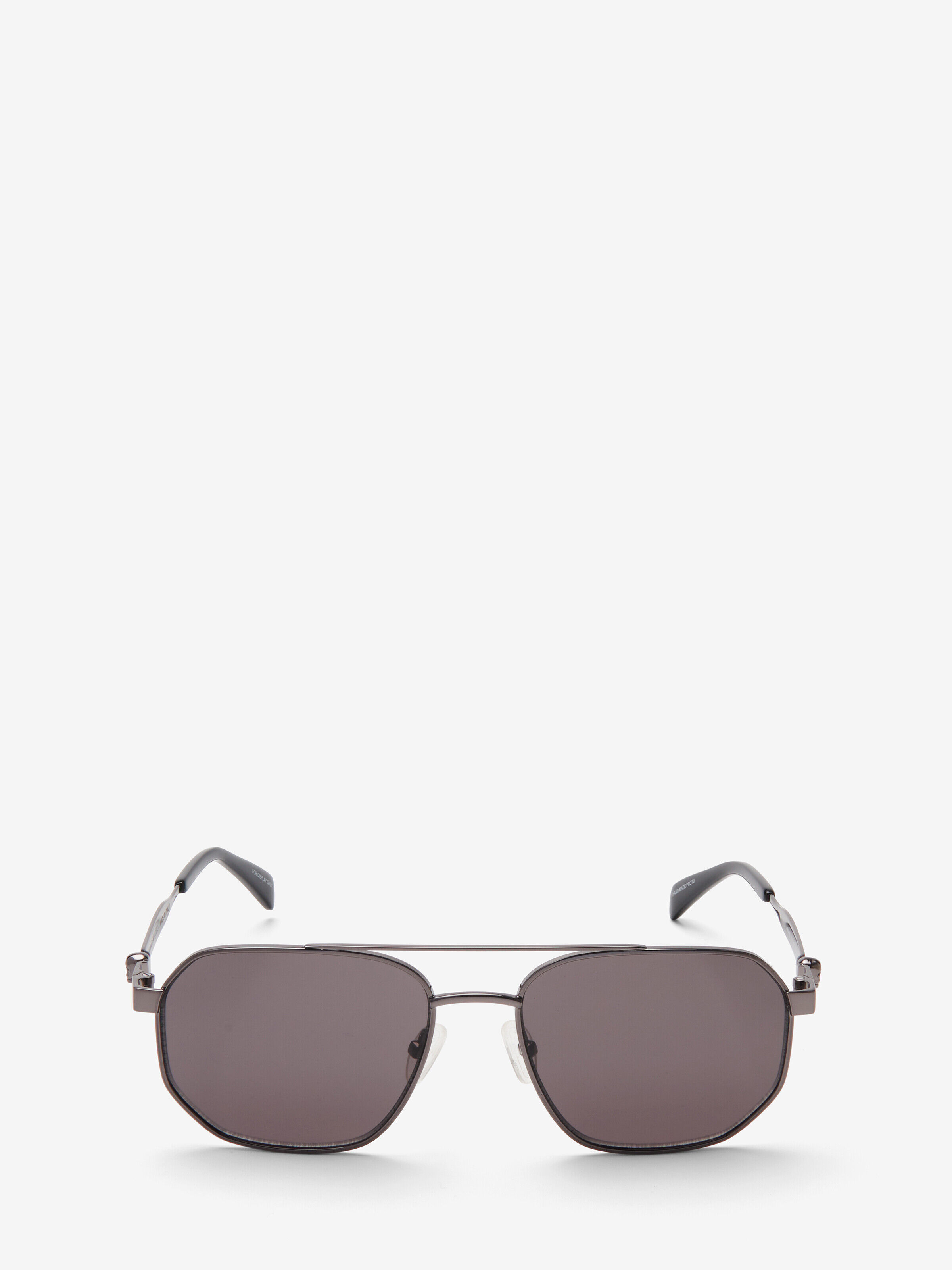 Alexander McQueen Men's Black Floating Skull Metal Caravan Sunglasses (Metal)
