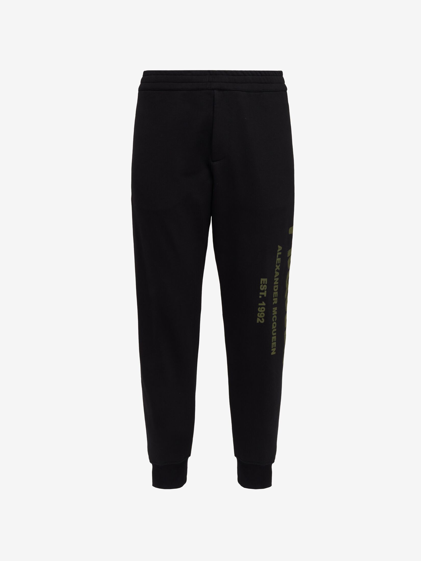 Alexander McQueen Men's Black McQueen Graffiti Joggers - L (Wool & Mohair)