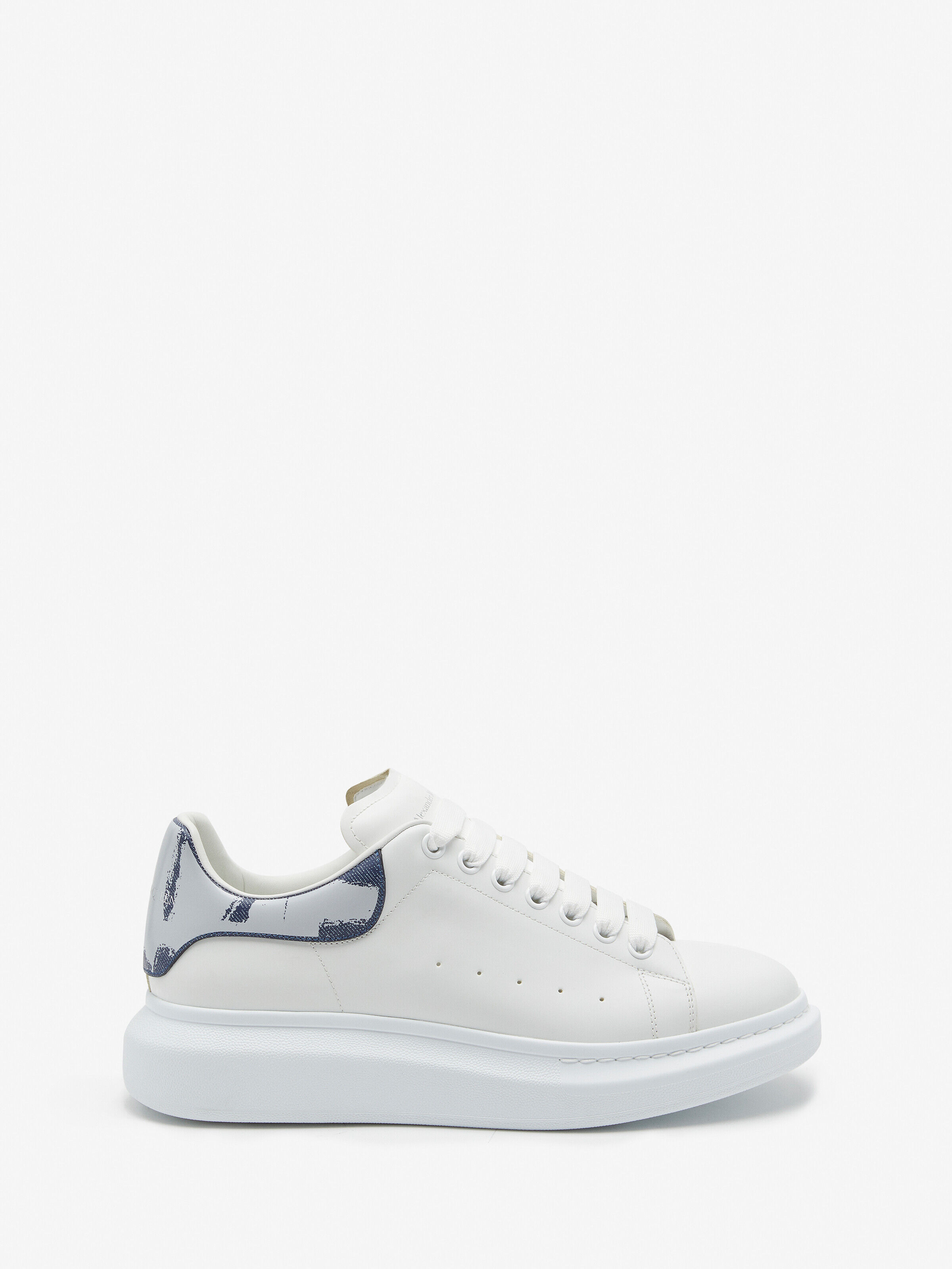 Alexander McQueen Men's White Oversized Sneaker - 45 (Calfskin)