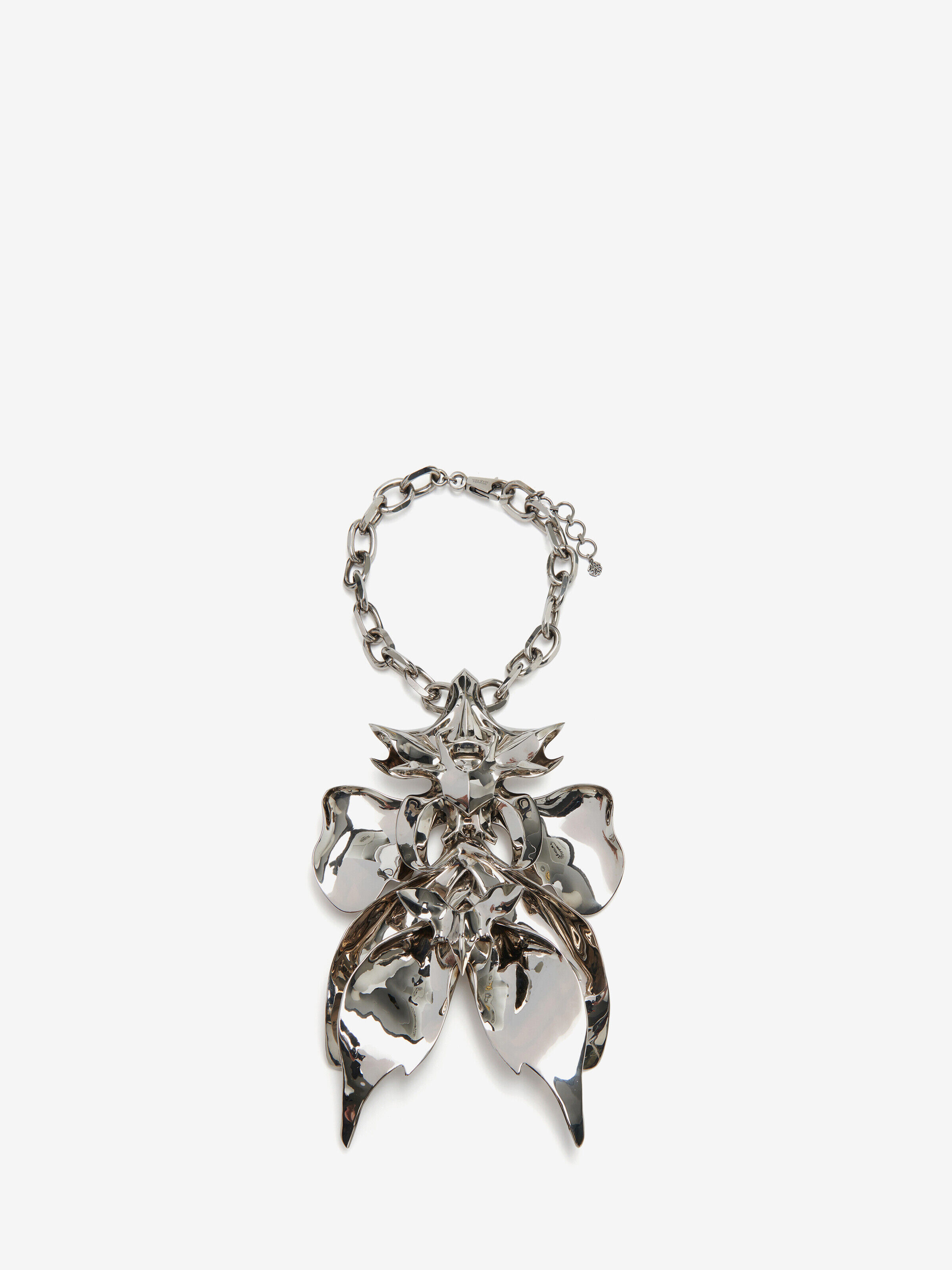 Alexander McQueen Women's Silver Orchid Necklace (Brass)