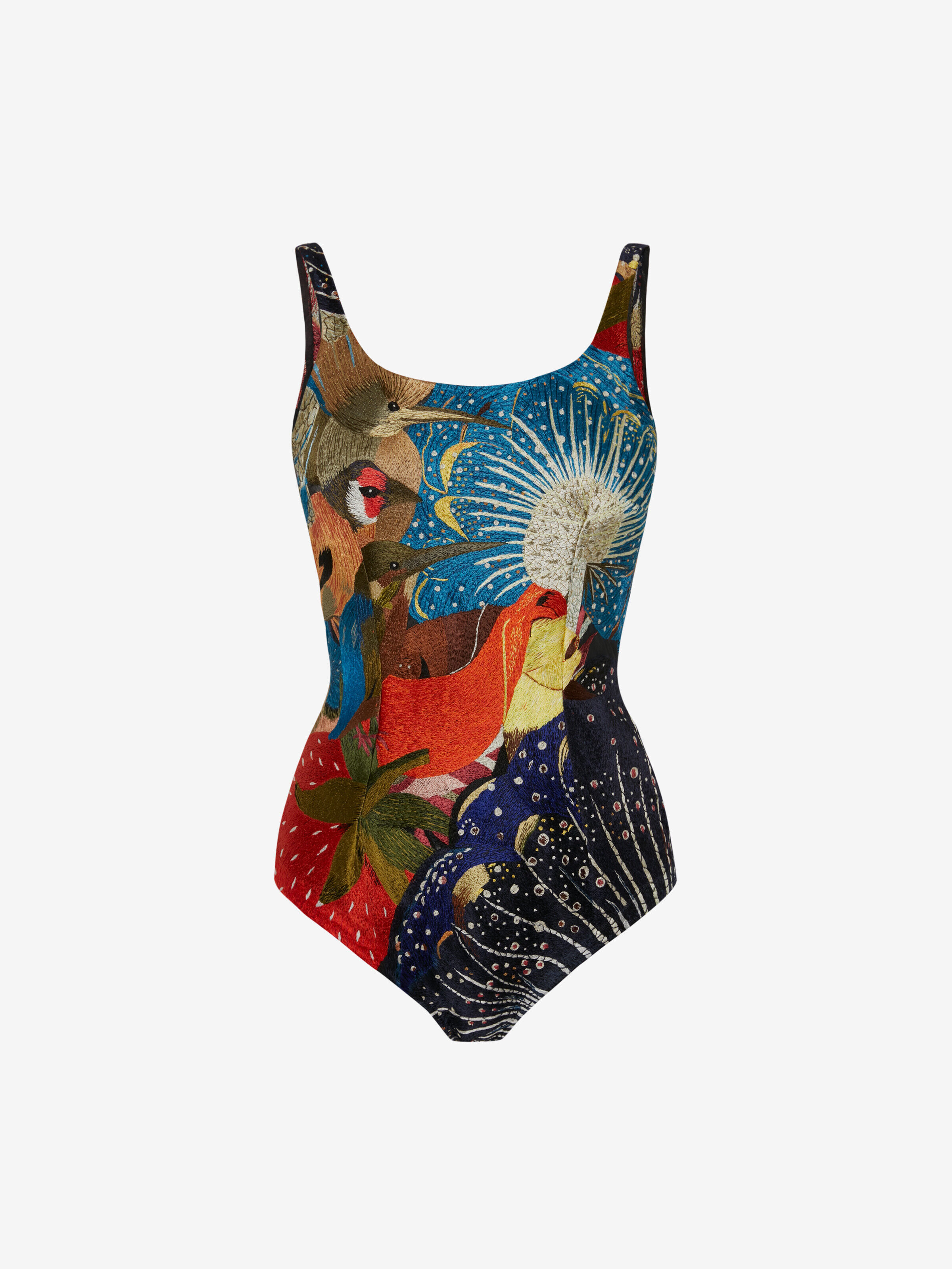 Alexander Mcqueen Printed Bodysuit In Multicolor