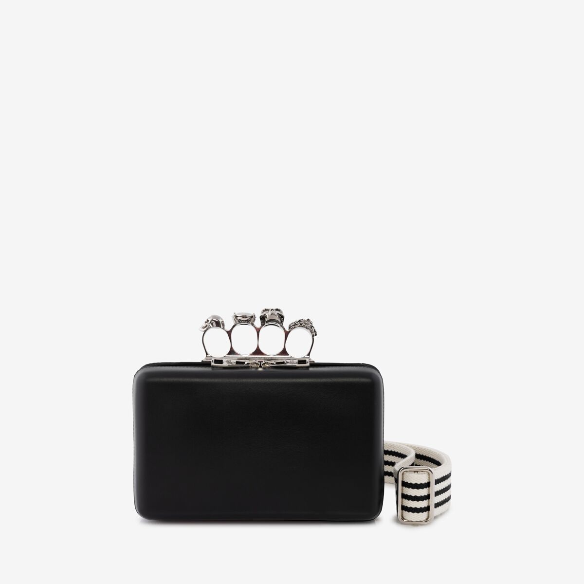 Alexander Mcqueen The Knuckle Twisted Clutch In Black