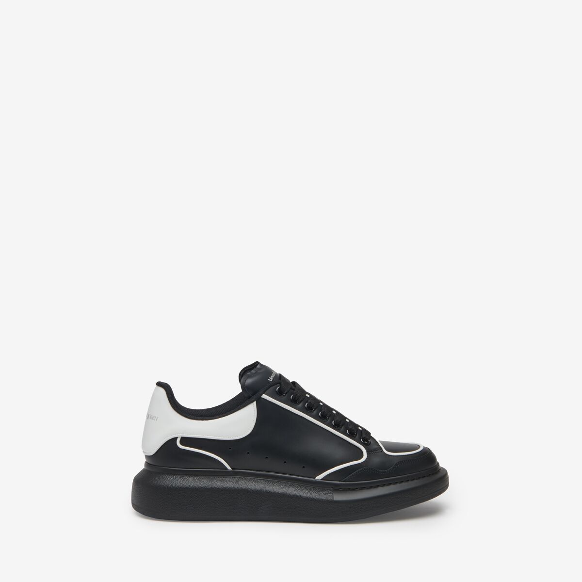Shop Alexander Mcqueen Oversized Sneaker In Black/white