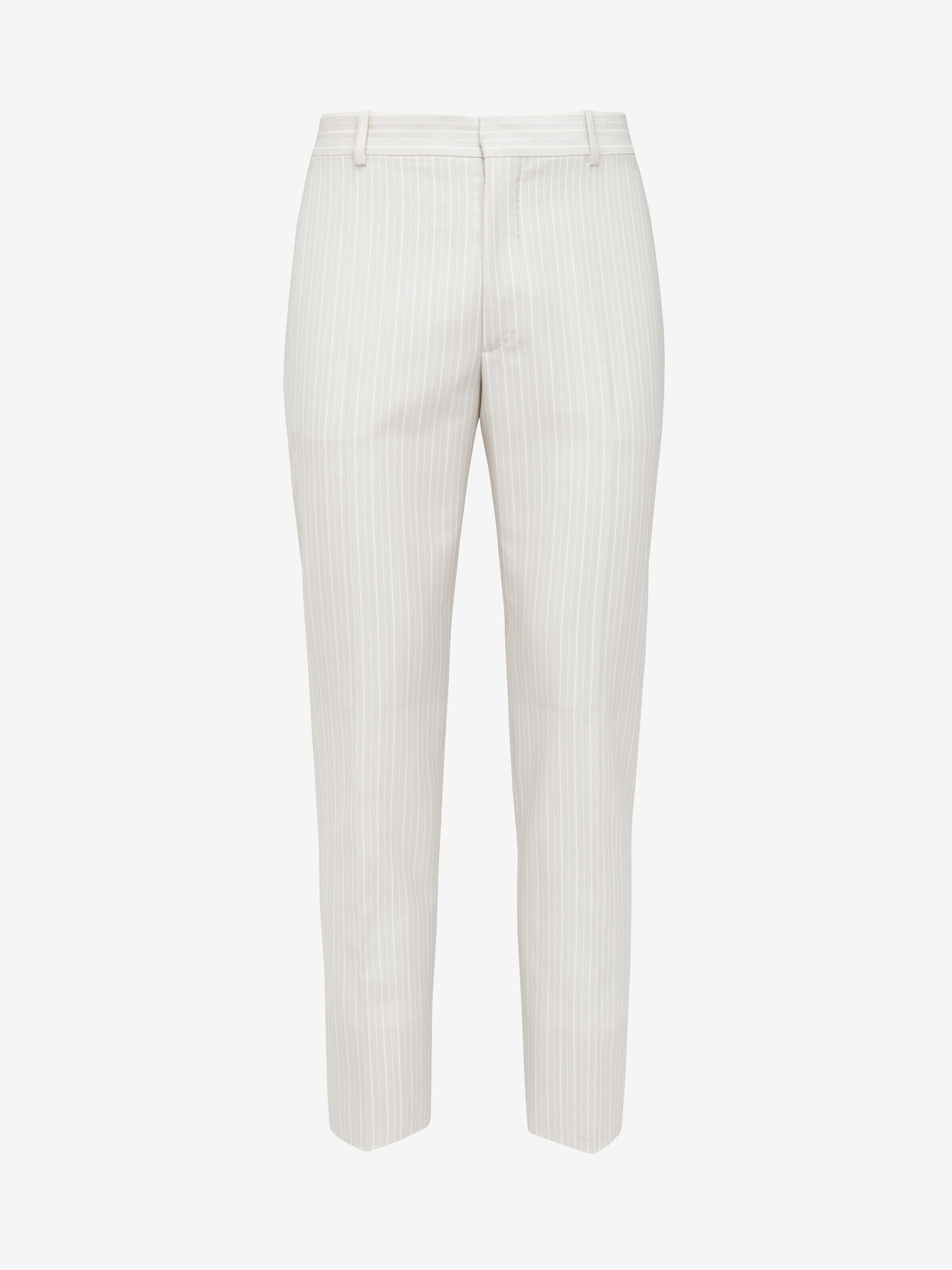 Alexander McQueen Men's Grey & Silver Tailored Cigarette Trousers - 46 (Wool & Mohair)