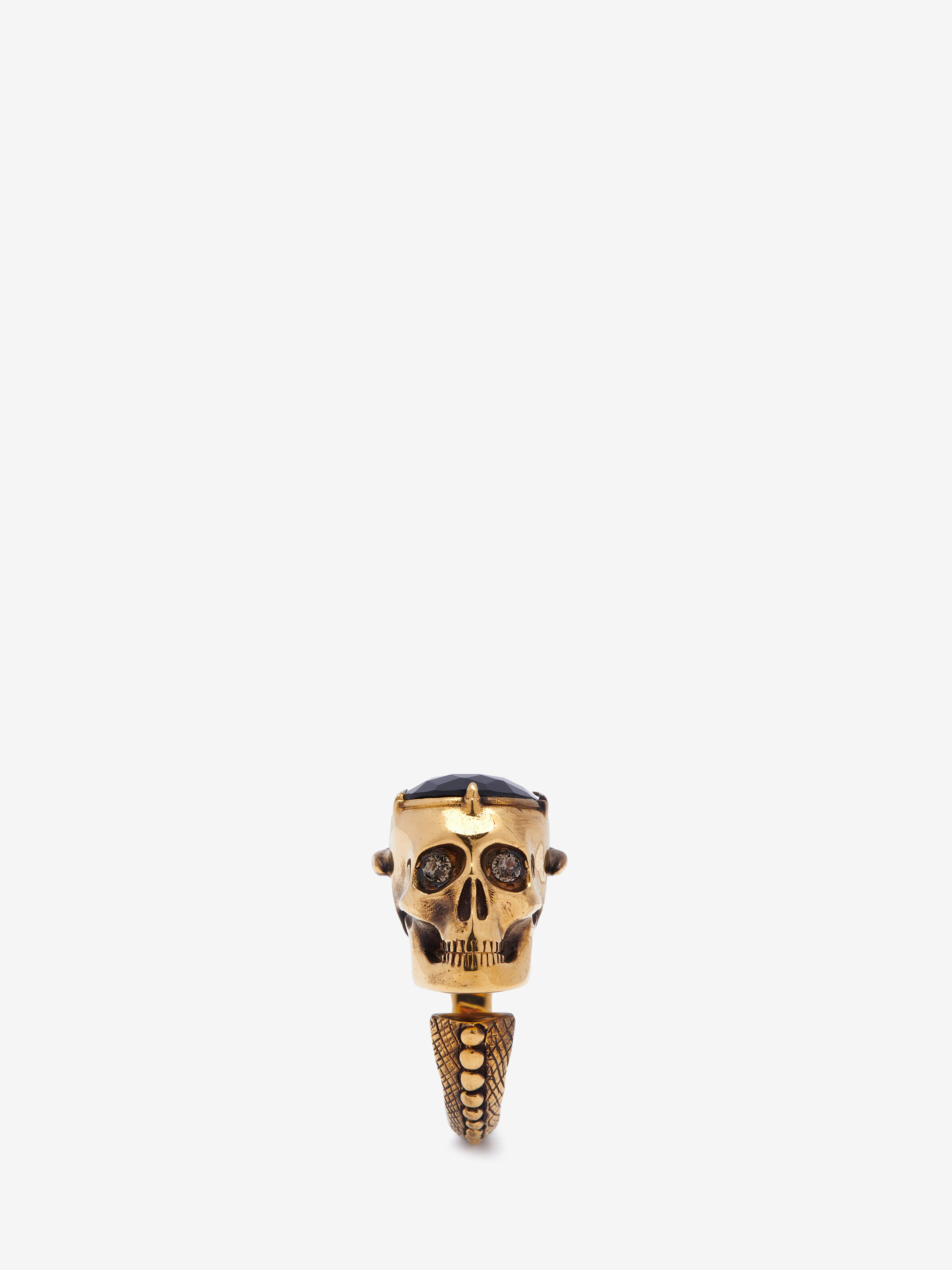 Alexander McQueen Men's Gold Victorian Skull Ring - 19 (Brass)