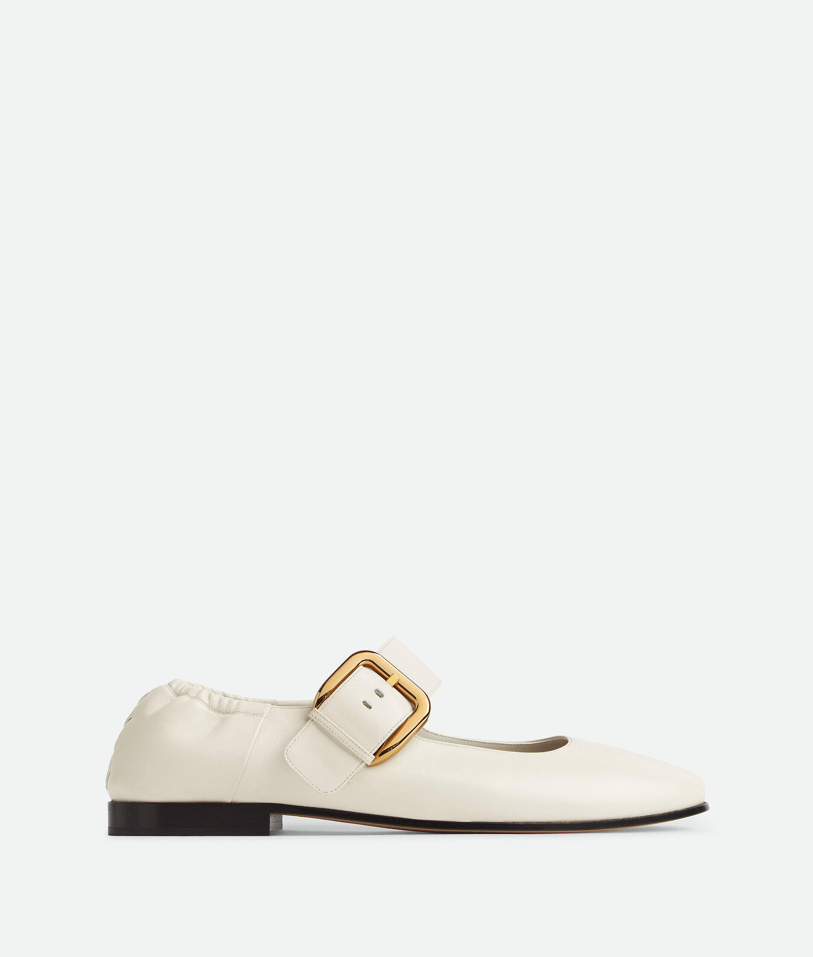 Bottega Veneta Off-white Astaire Mary-jane Ballerina Flats In String