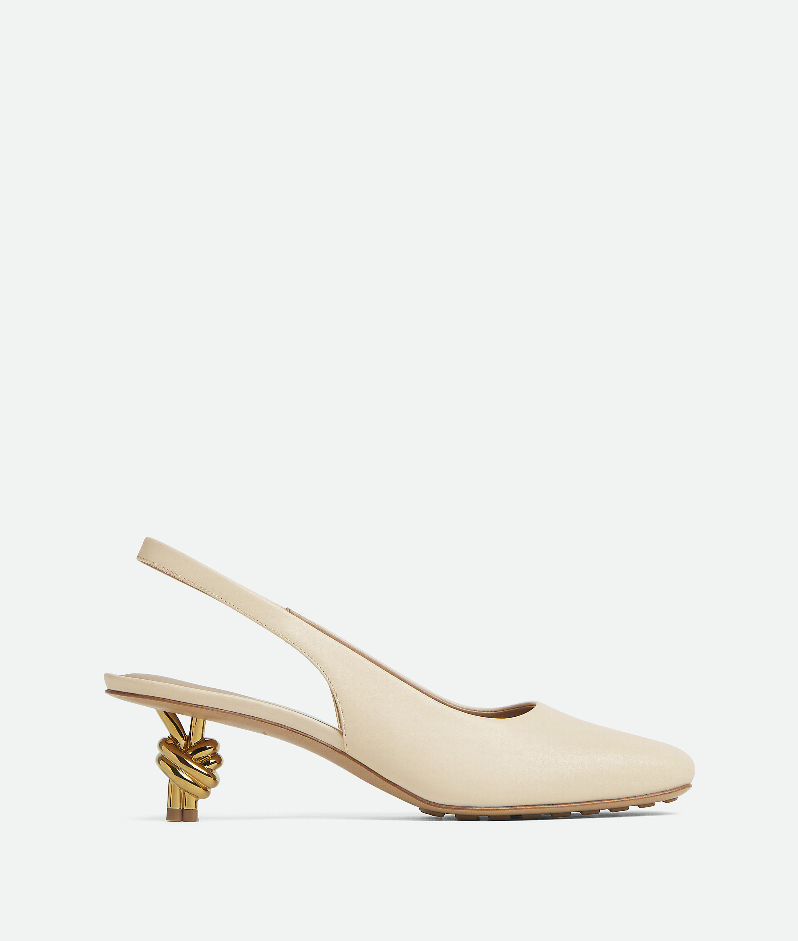 Shop Bottega Veneta Knot Pump In Sea Salt