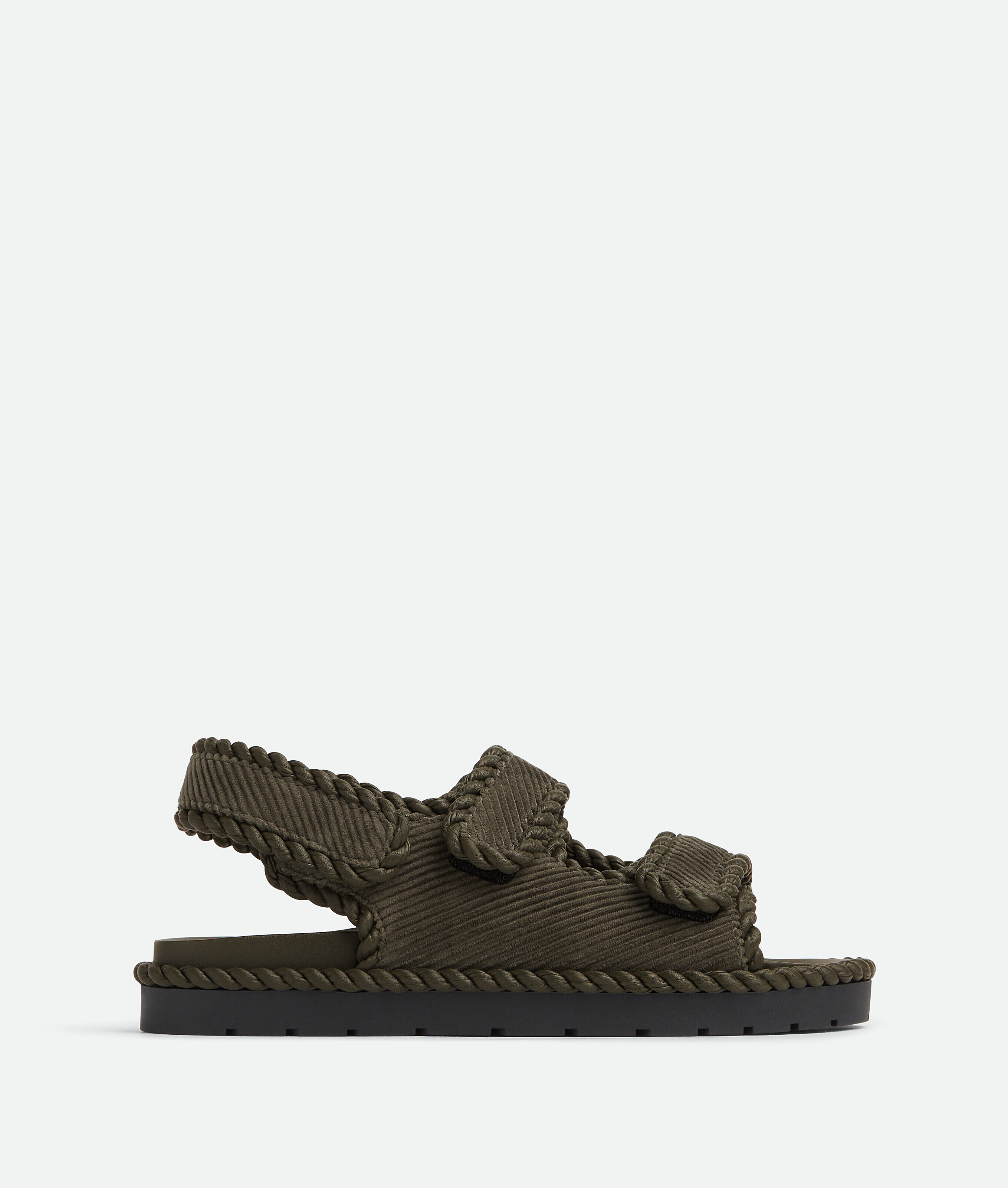 Shop Bottega Veneta Jack Flat Sandal In Kaki